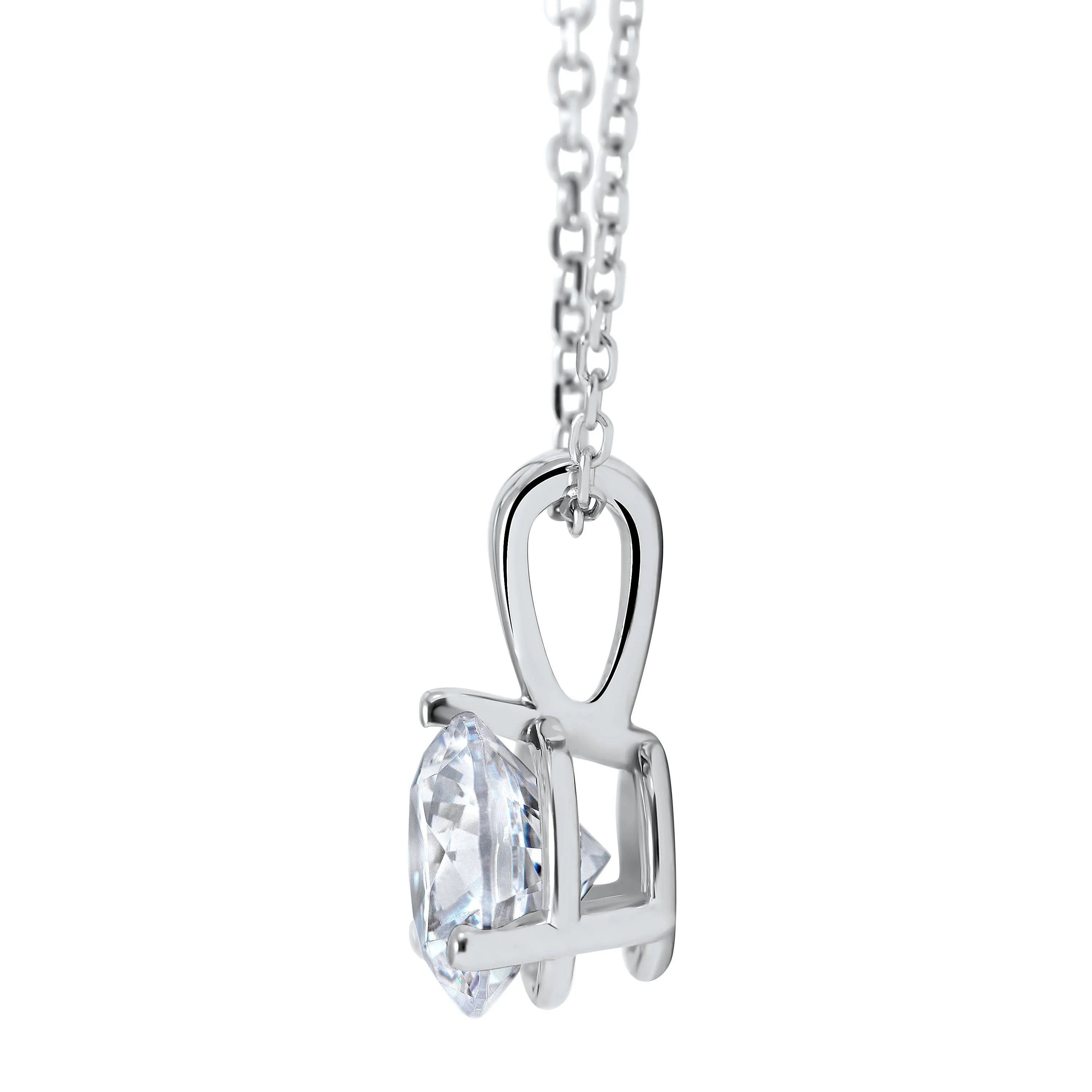 1 1/2 ct Solitaire Lab Grown Diamond Pendant available in 14K and Platinum