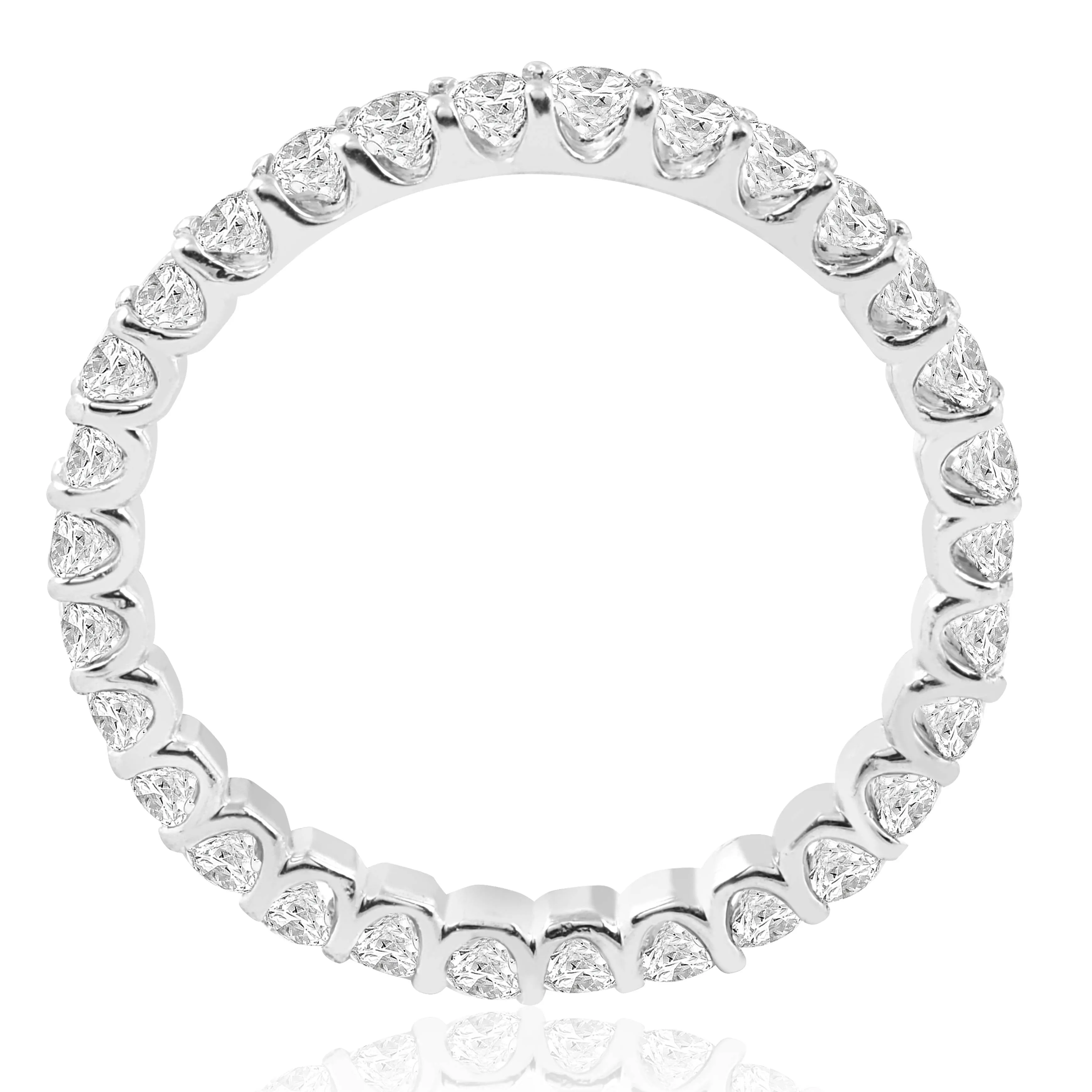 1 1/2 cttw Diamond Eternity Ring U Prong 14k White Gold Wedding Band