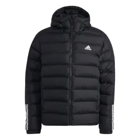 Adidas Mens Itavic 3 Stripes Down Jacket with Hood - GT1674 Black, Stylish and Warm Outerwear