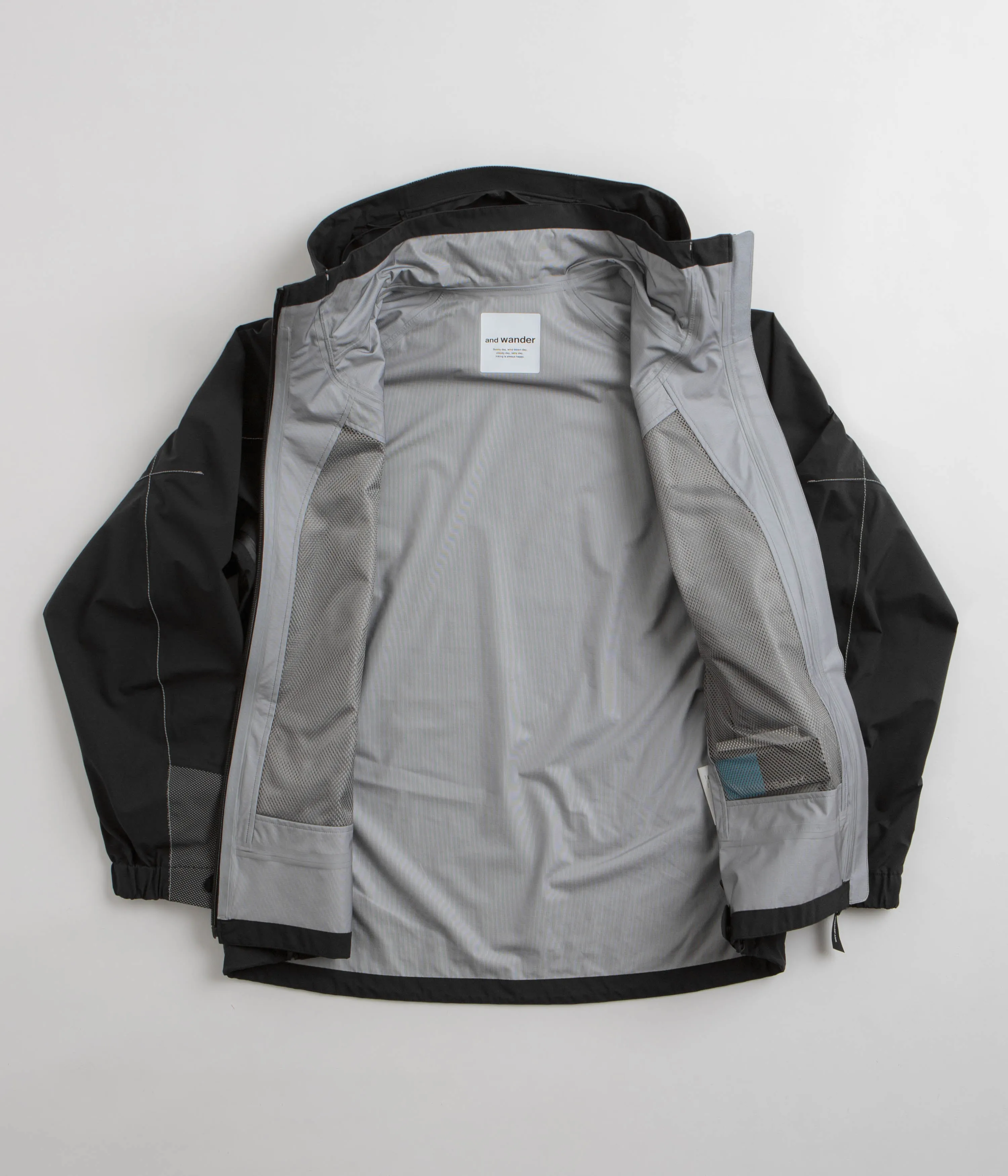 and wander Pertex Shield Rain Jacket - Black