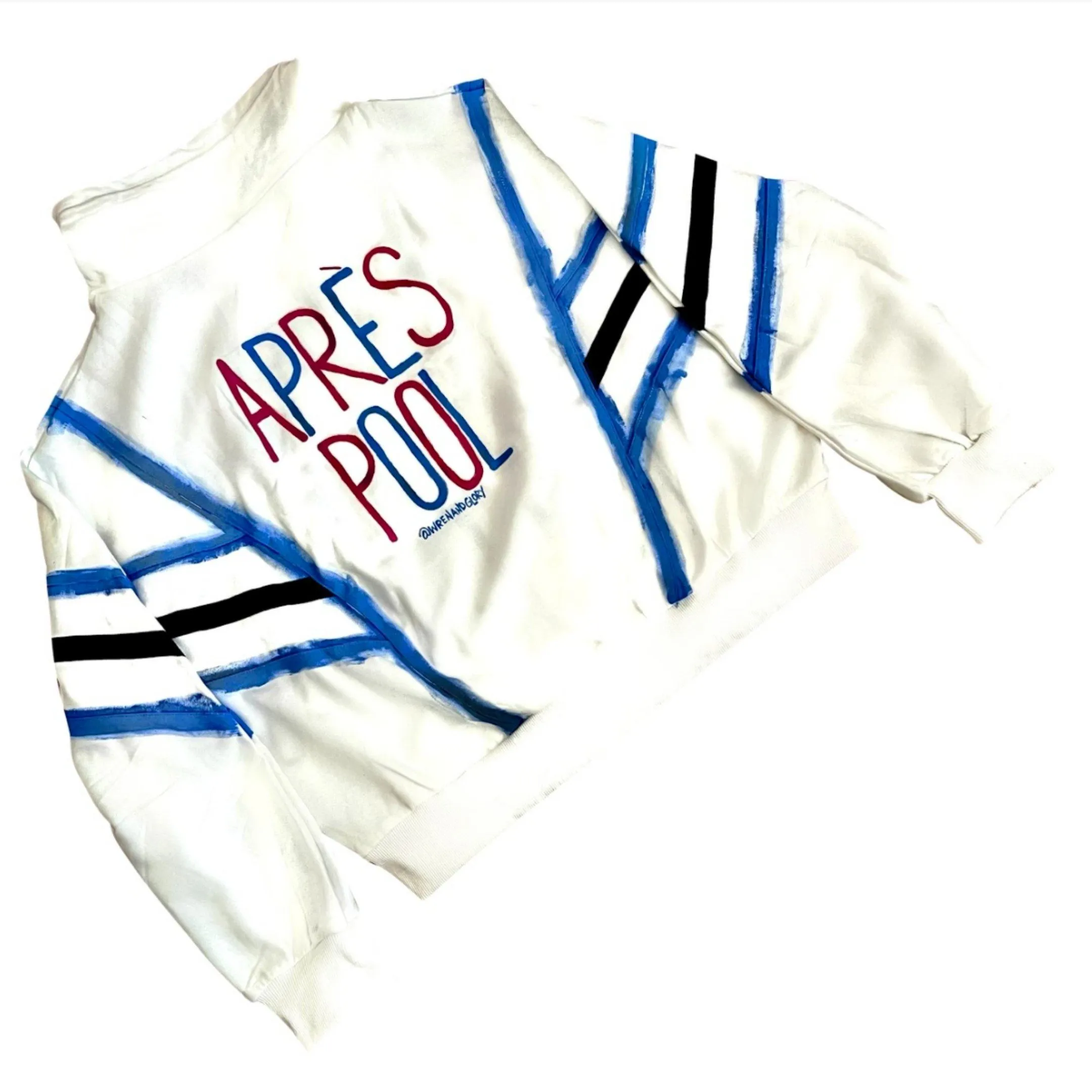 'APRES POOL' PAINTED SWEAT JACKET