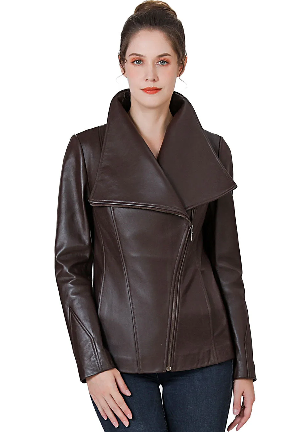 BGSD Women Mara Lambskin Leather Jacket