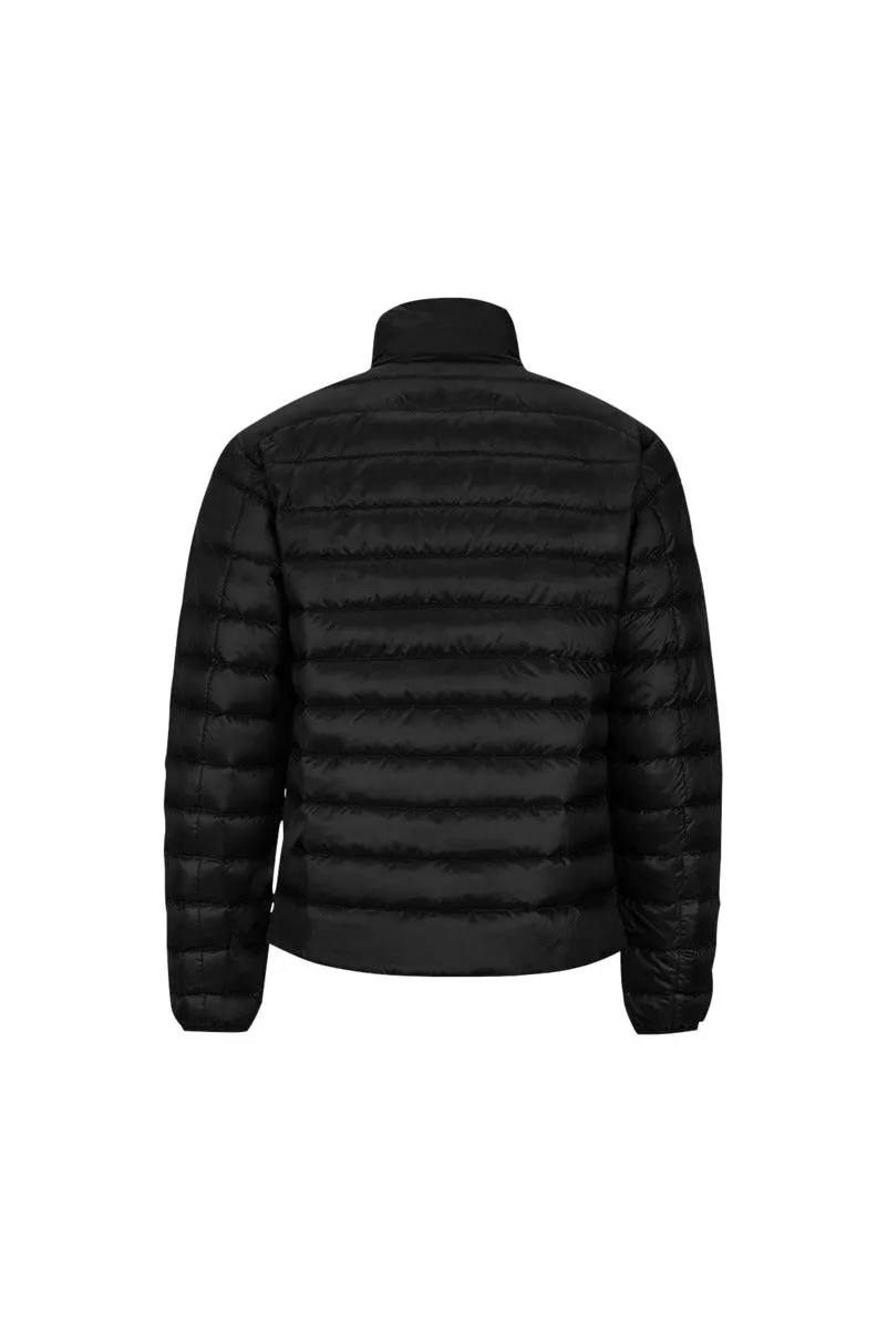 Black Unisex Stand Collar Padded Jacket