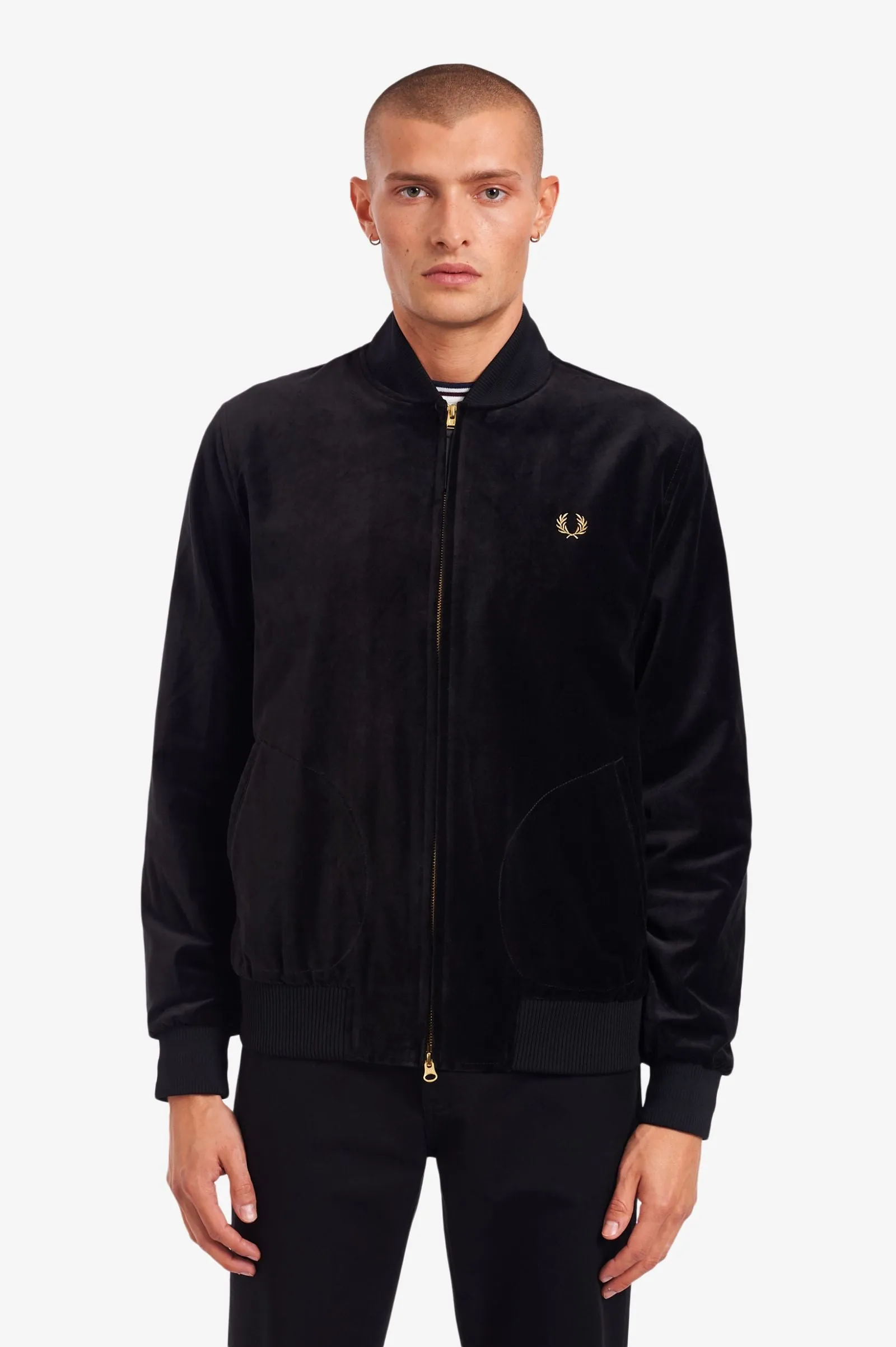 Black Velvet Bomber Jacket