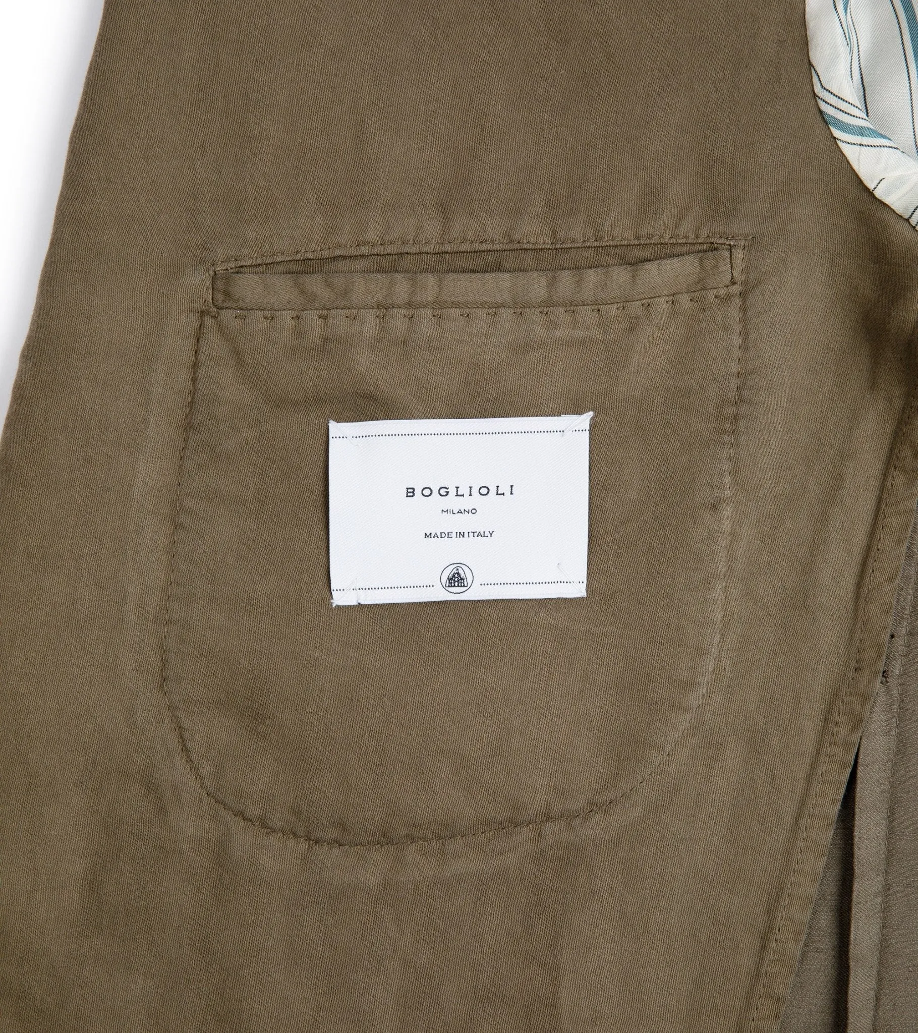 Boglioli Garment Dyed Cotton Linen K Jacket: Drab