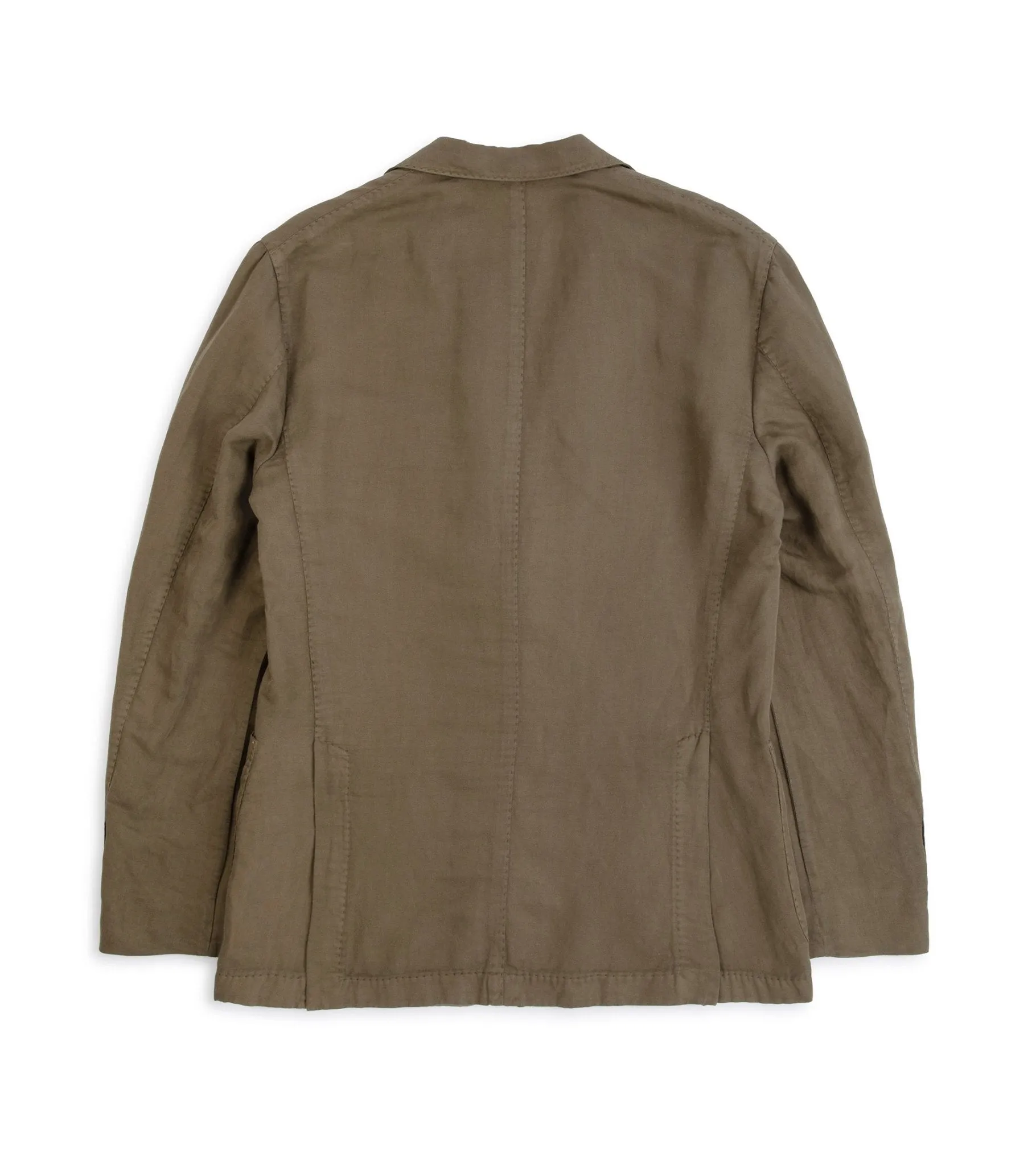 Boglioli Garment Dyed Cotton Linen K Jacket: Drab