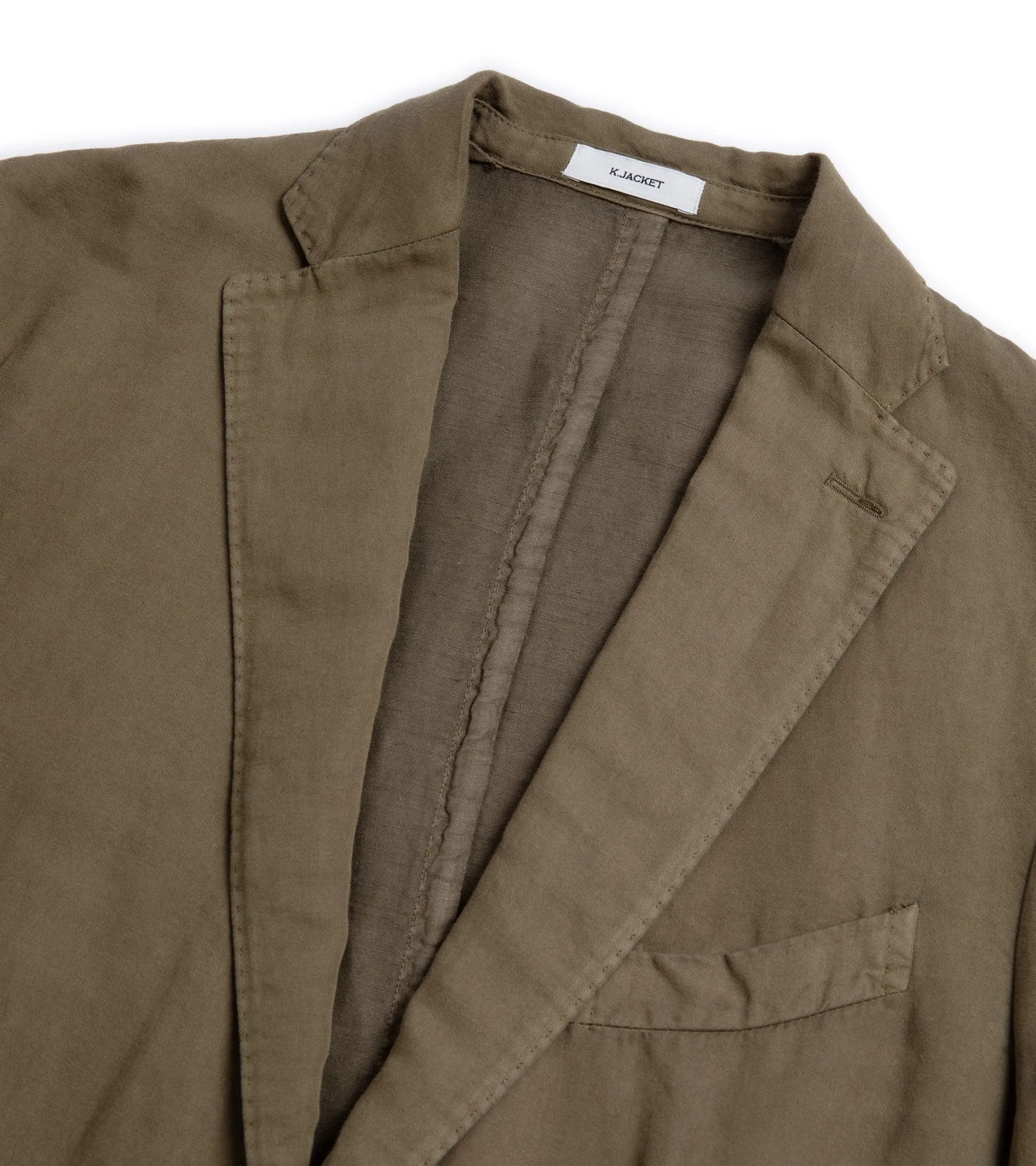 Boglioli Garment Dyed Cotton Linen K Jacket: Drab