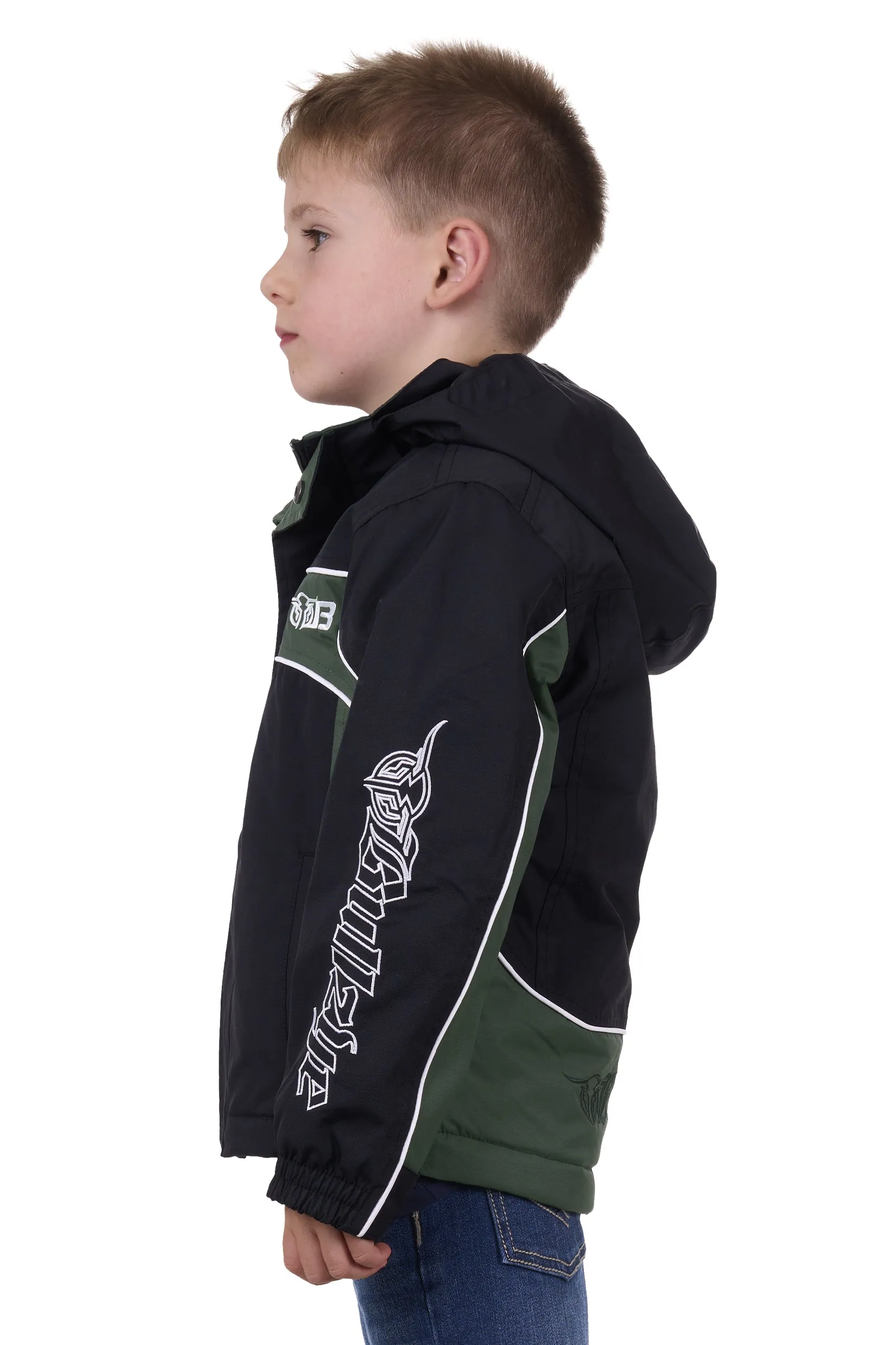 Bullzye Boys Bazooka Jacket - Black/Green - B4W3704039