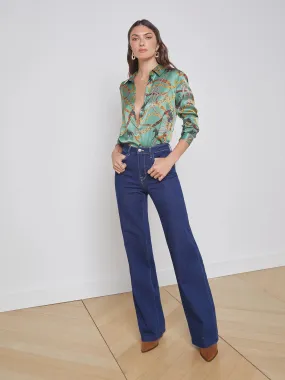 CLAYTON HIGH RISE WIDE LEG JEAN (TUSTIN) - L'AGENCE