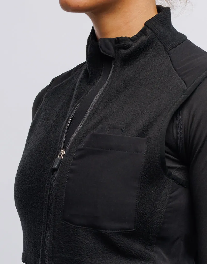 Essential Fleece Vest - Black