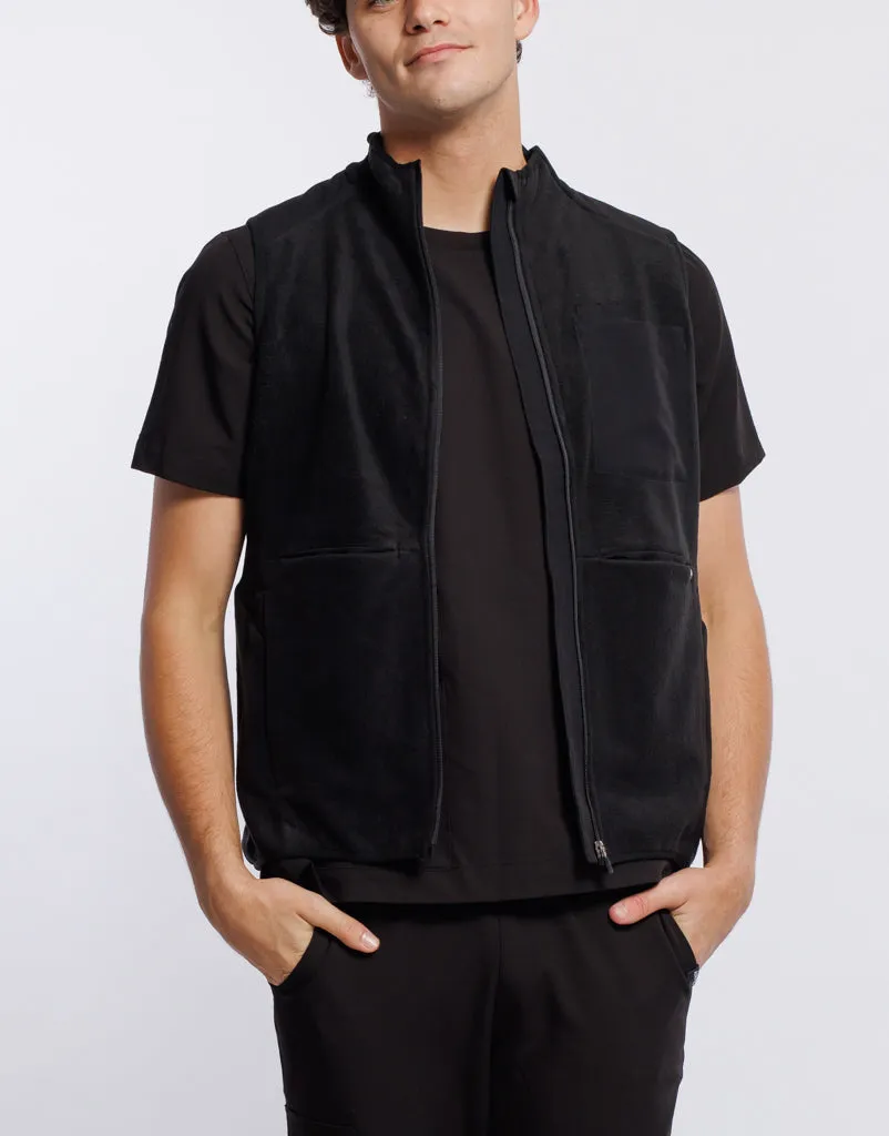 Essential Fleece Vest - Black