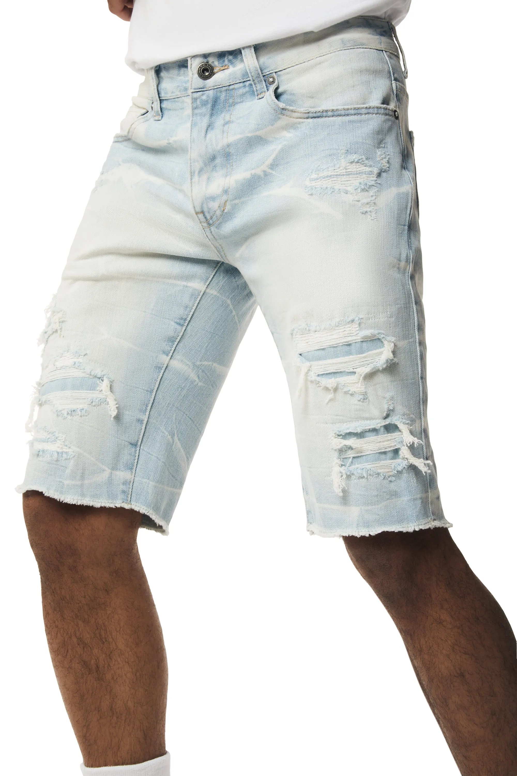 Essential Jean Shorts - Speckle Blue