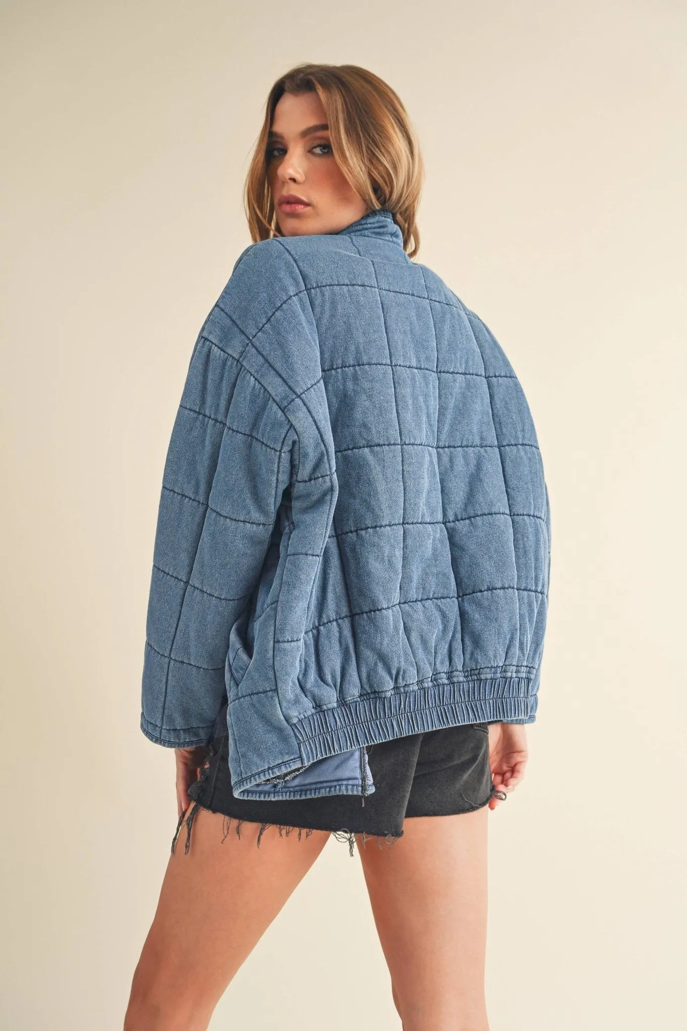 Fae Denim Quilted Jacket