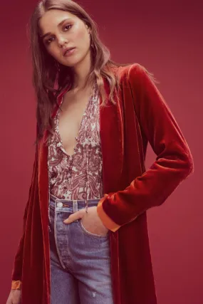 For Love and Lemons Nadine Velvet Coat