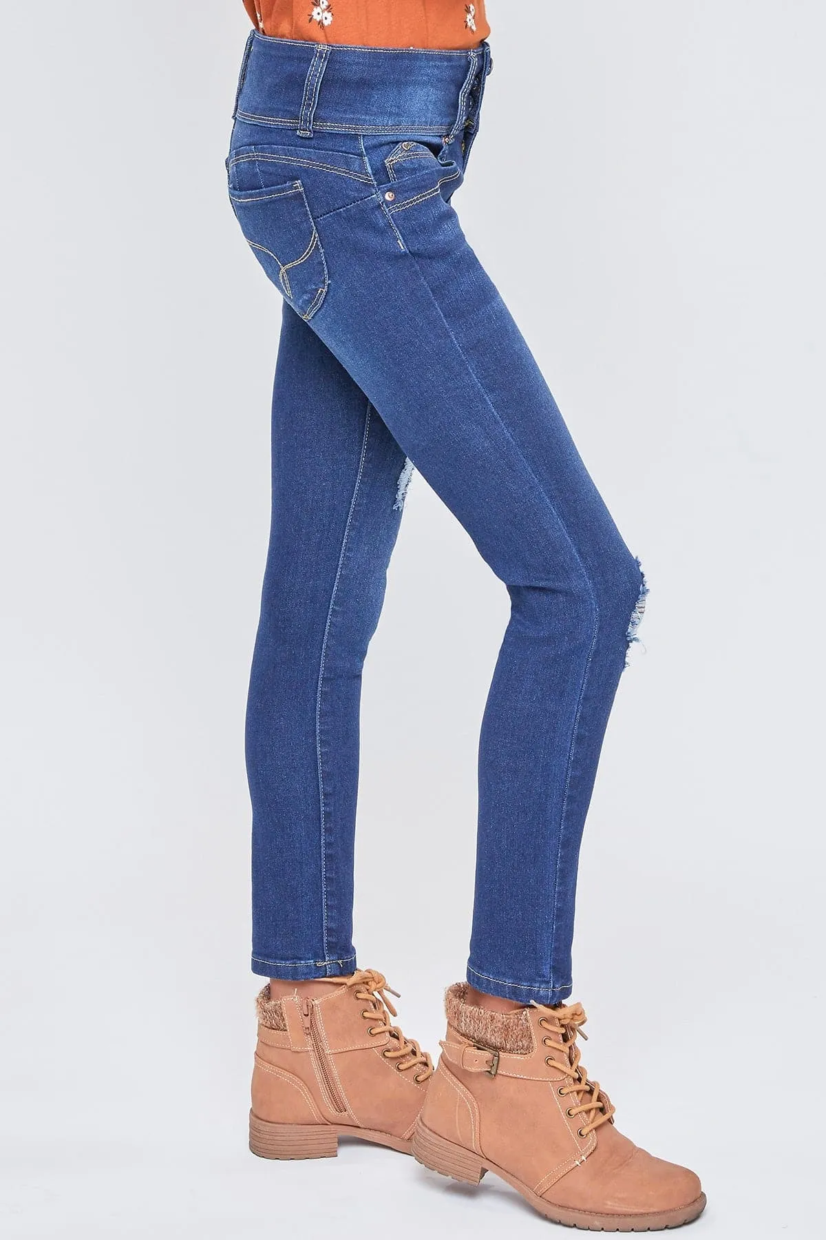 Girls Sustainable WannaBettaFit 3-Button Skinny Jeans