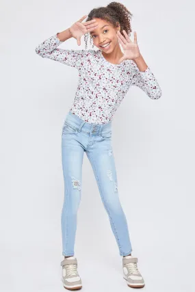 Girls Sustainable WannaBettaFit 3-Button Skinny Jeans