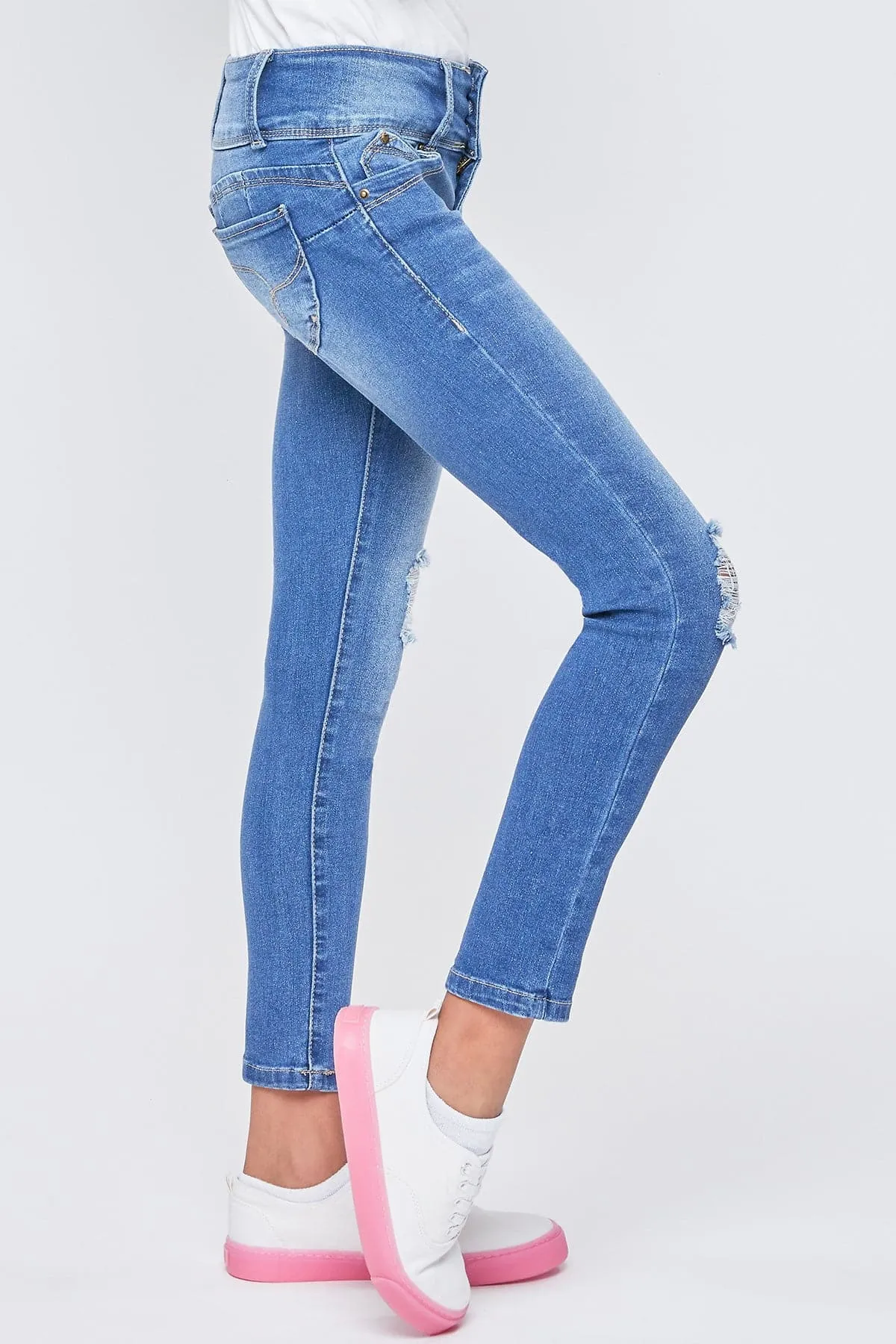 Girls Sustainable WannaBettaFit 3-Button Skinny Jeans