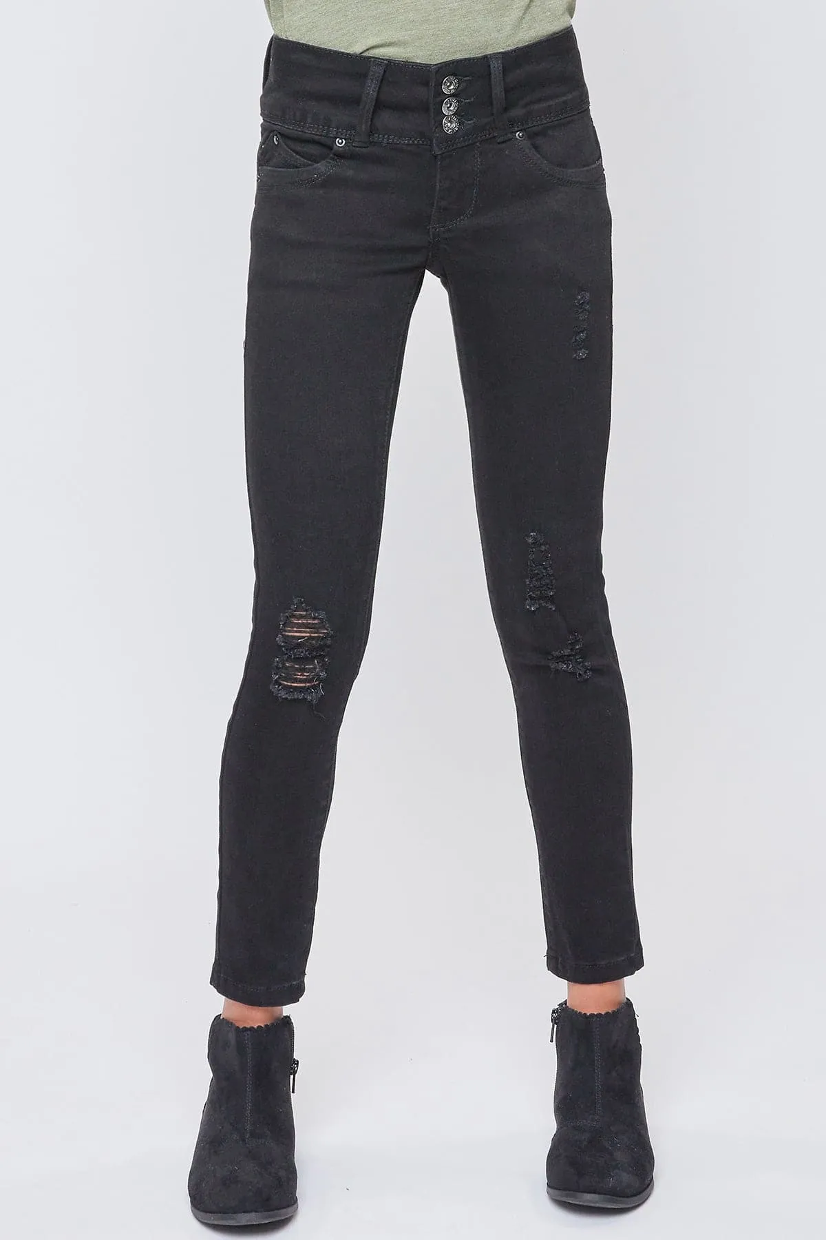 Girls Sustainable WannaBettaFit 3-Button Skinny Jeans