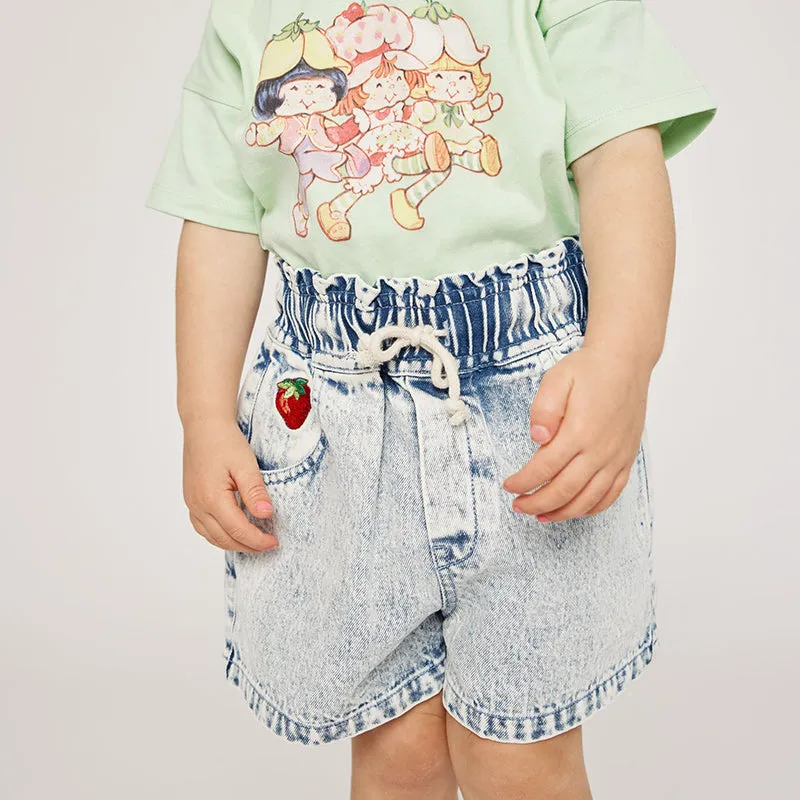 Goldie And Ace Ziggy Shorts - Denim Strawberry