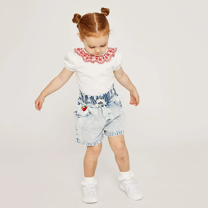 Goldie And Ace Ziggy Shorts - Denim Strawberry