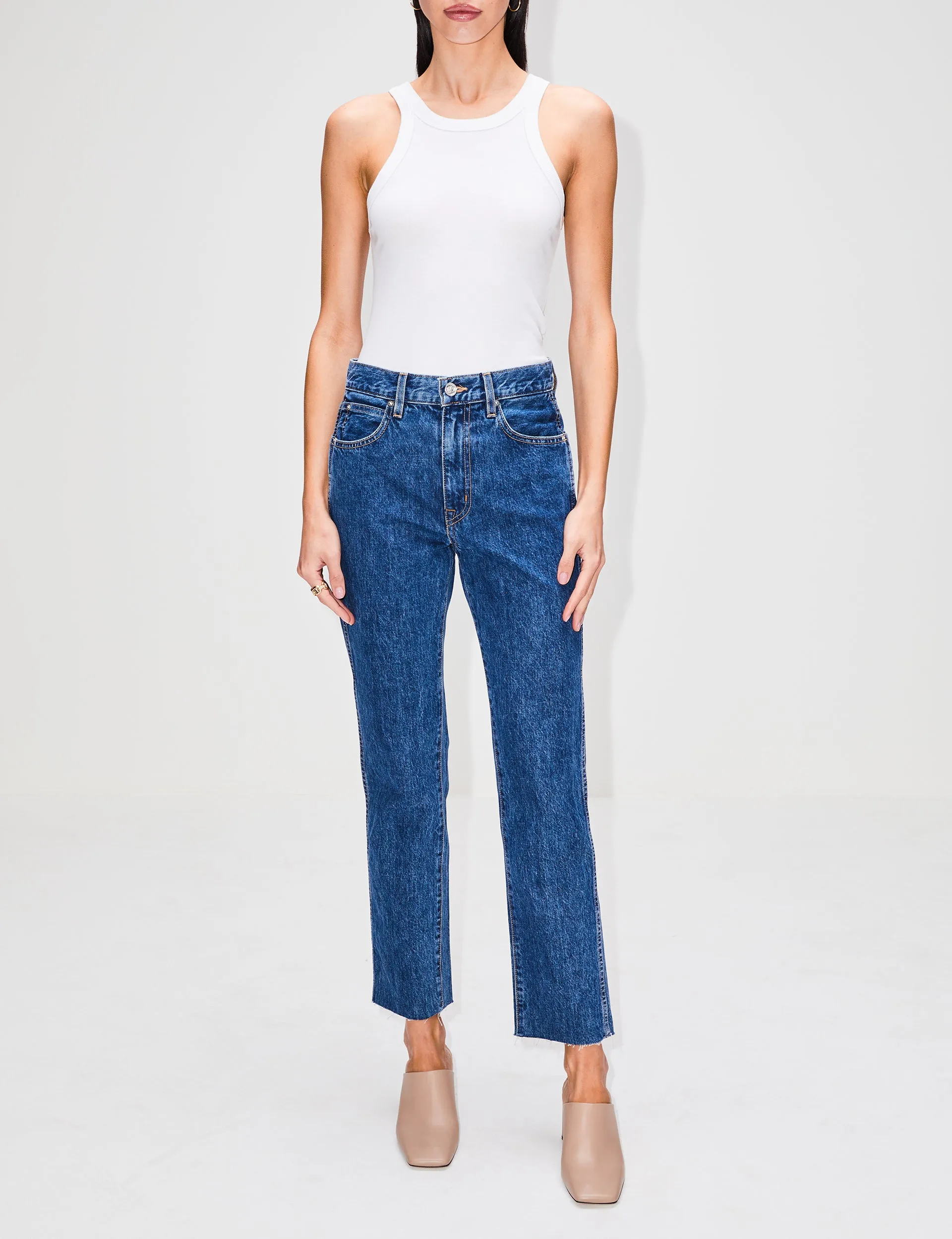 Hero High Rise Slim Straight Jean