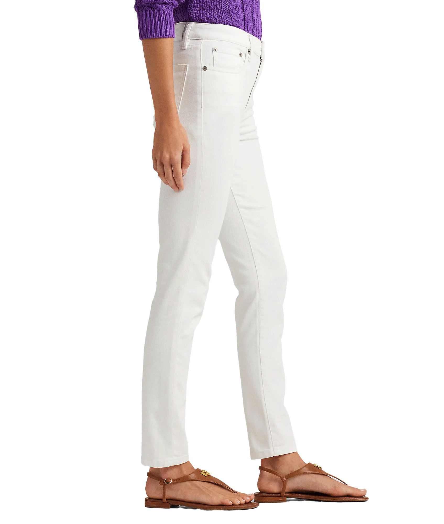 High-rise Skinny Ankle Jean - White