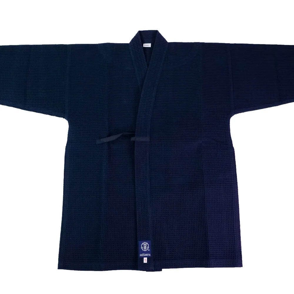 'Honeycomb' Navy Poly/Cotton Kendogi - Jacket