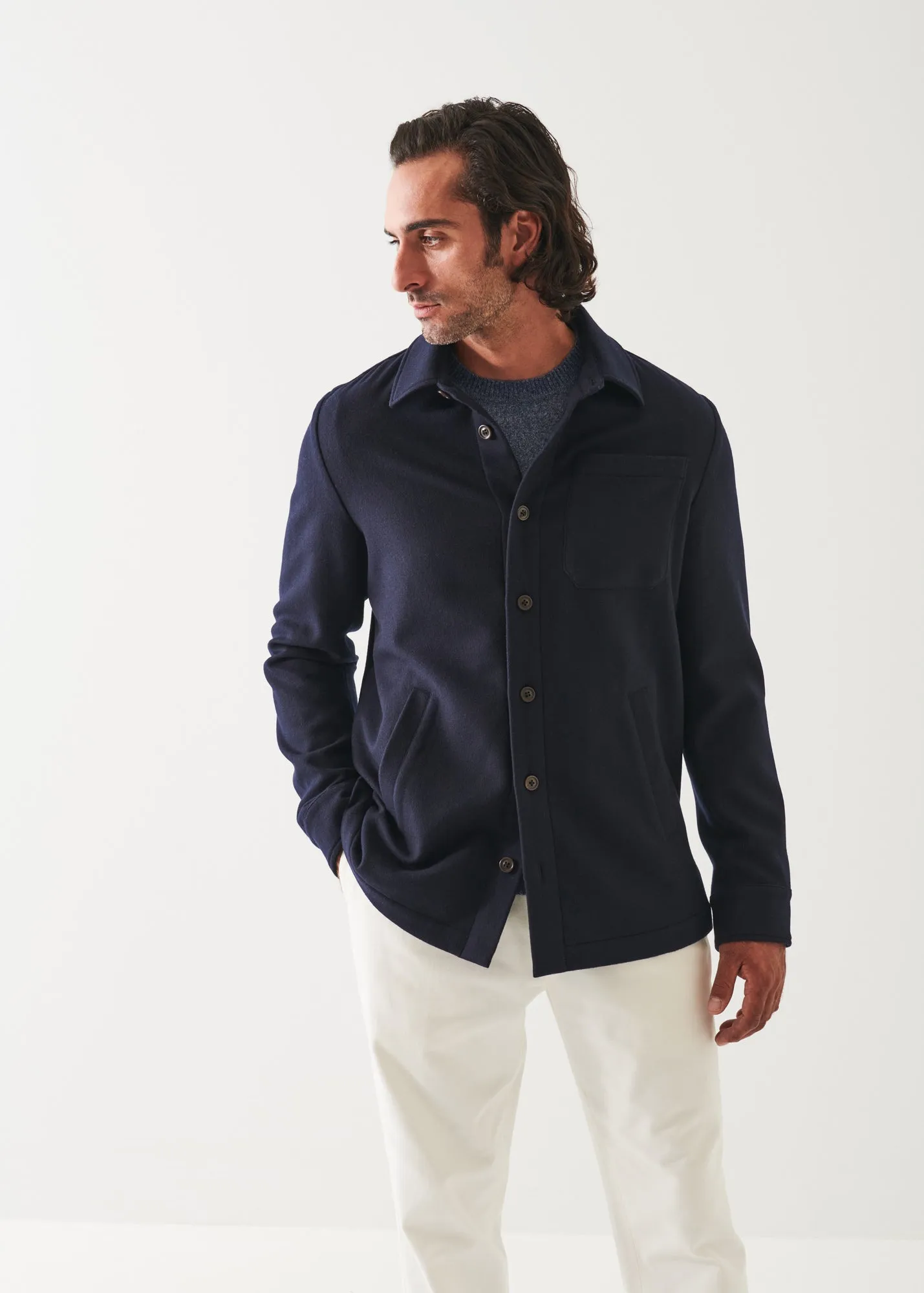 ITALIAN ONE POCKET SHIRT JACKET