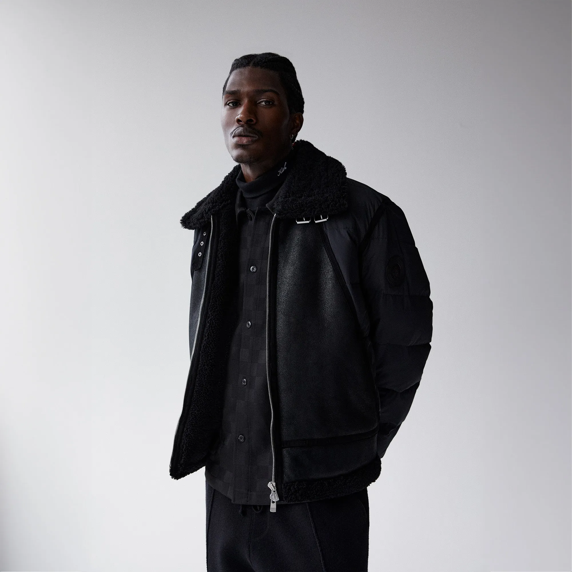 Kith Arden Shearling Combo Jacket - Black