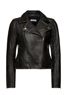 Leather Biker Jacket Black