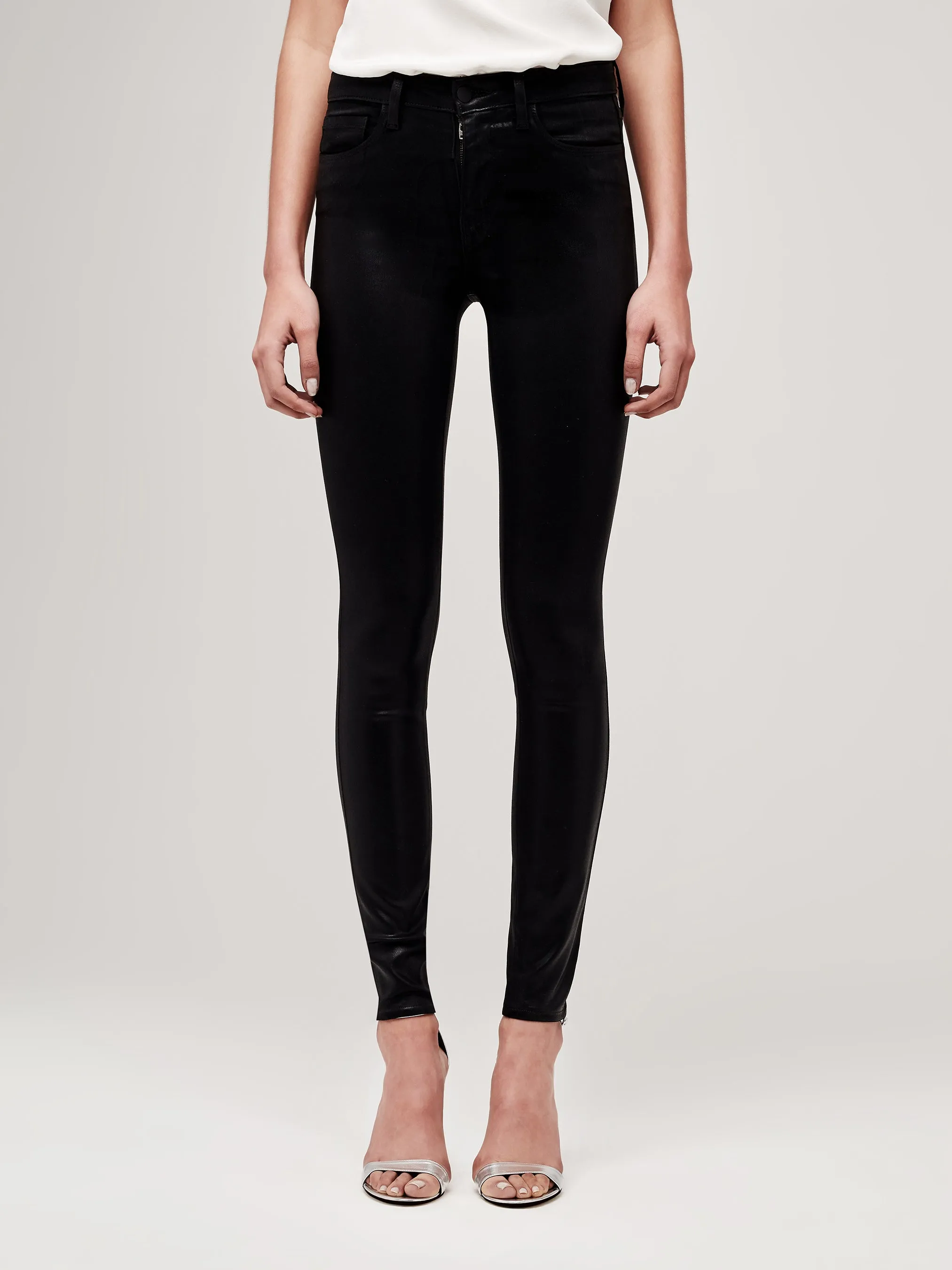 Marguerite High Rise Skinny Black Coated 2352MCTC-BLCT