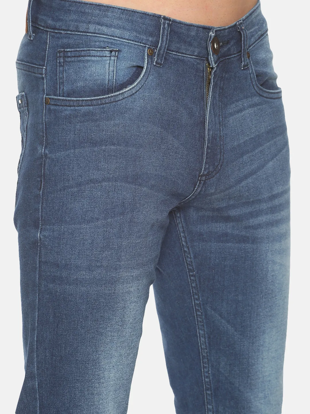 MEN'S BLUE FADED SLIM FIT JEAN