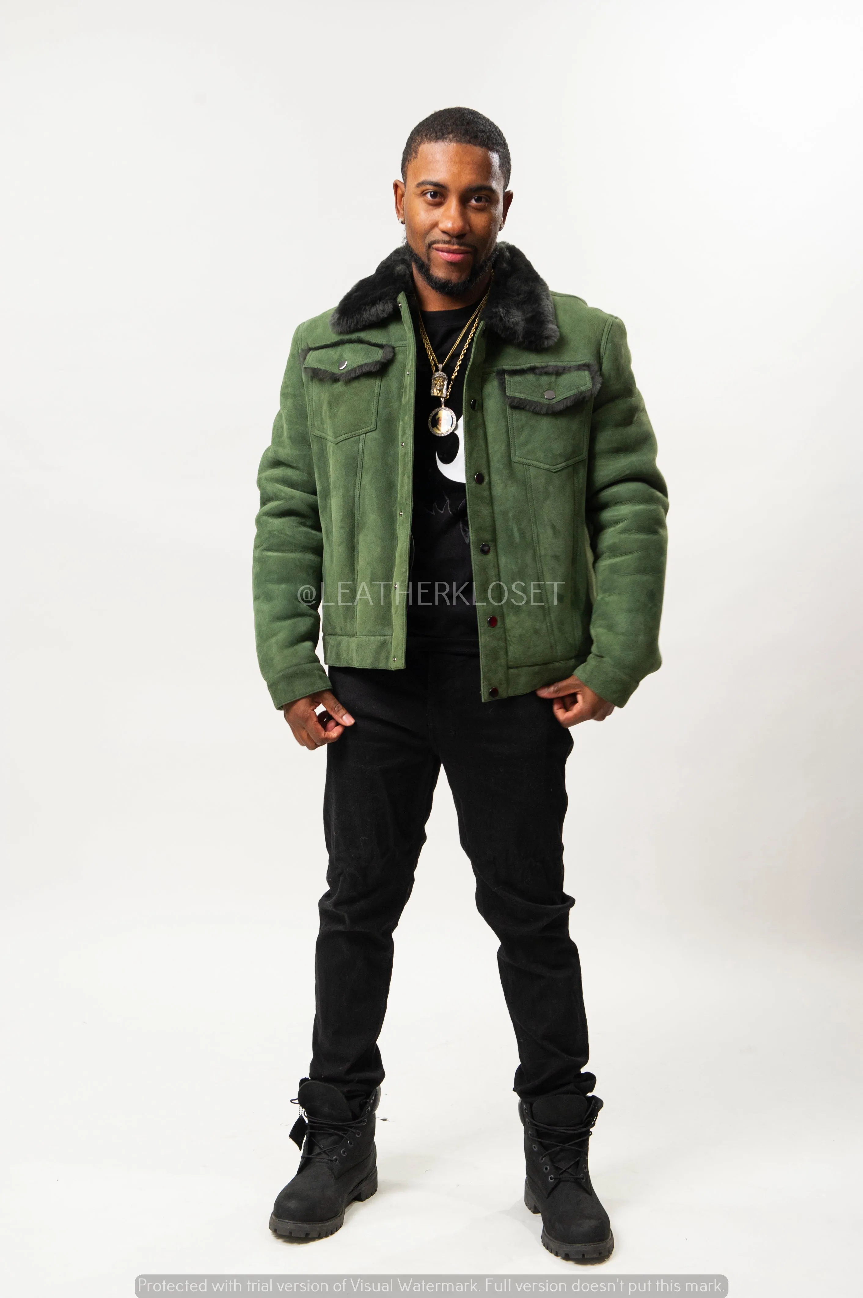 Men's Troy Shearling Jacket [Green]