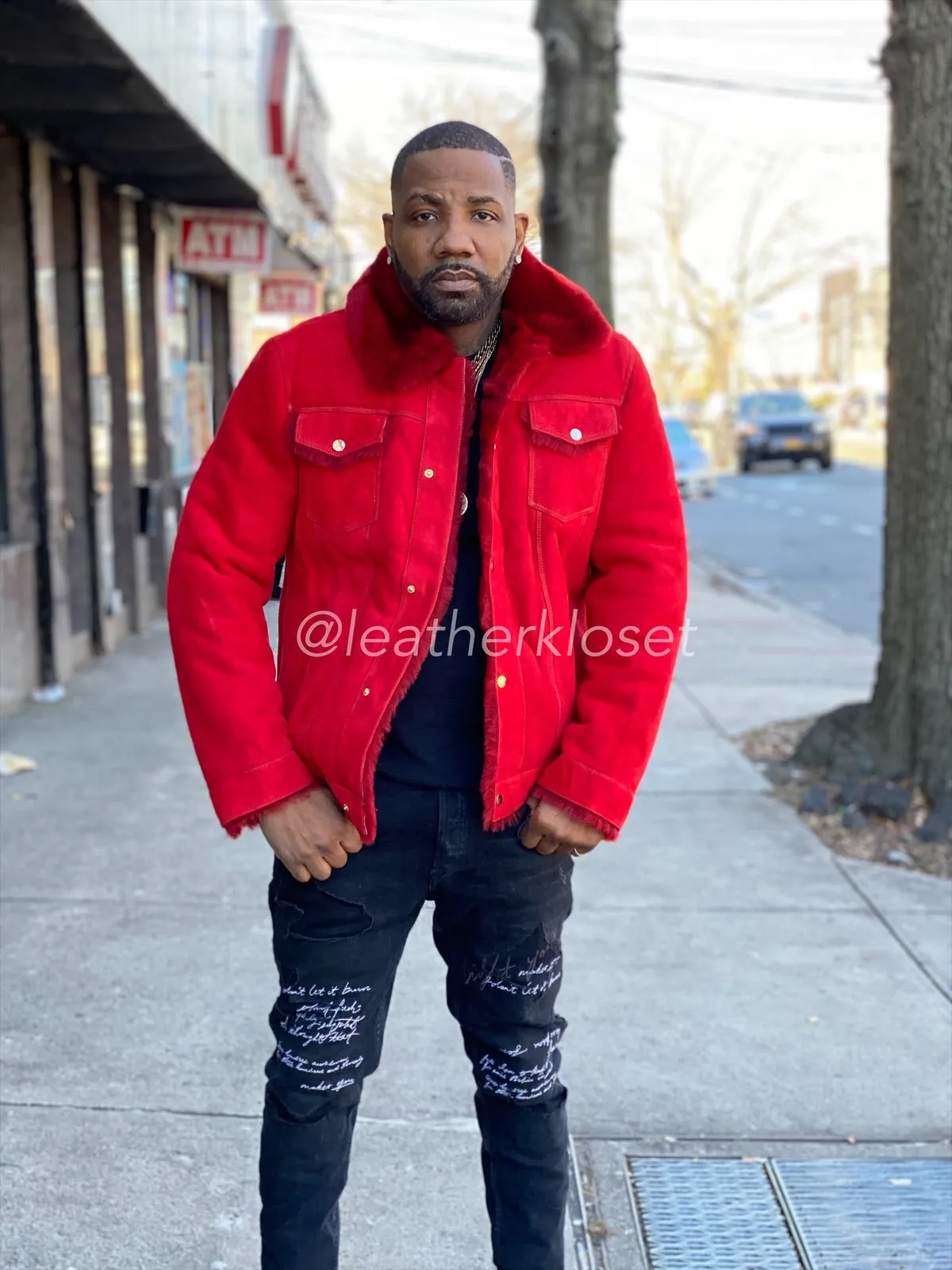 Mens Troy Shearling Jacket [Oxblood]