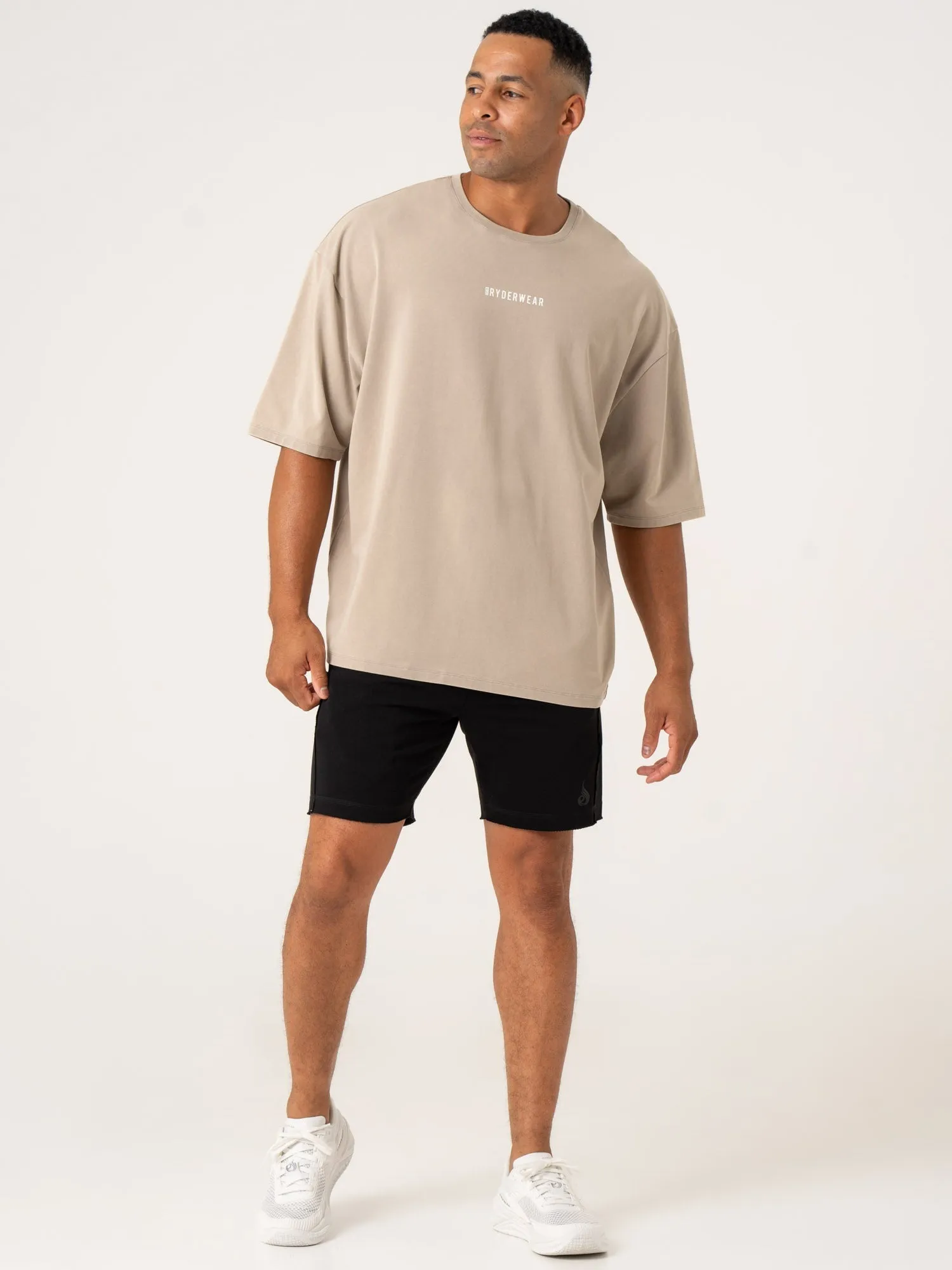 Pursuit Oversized T-Shirt - Taupe Stonewash