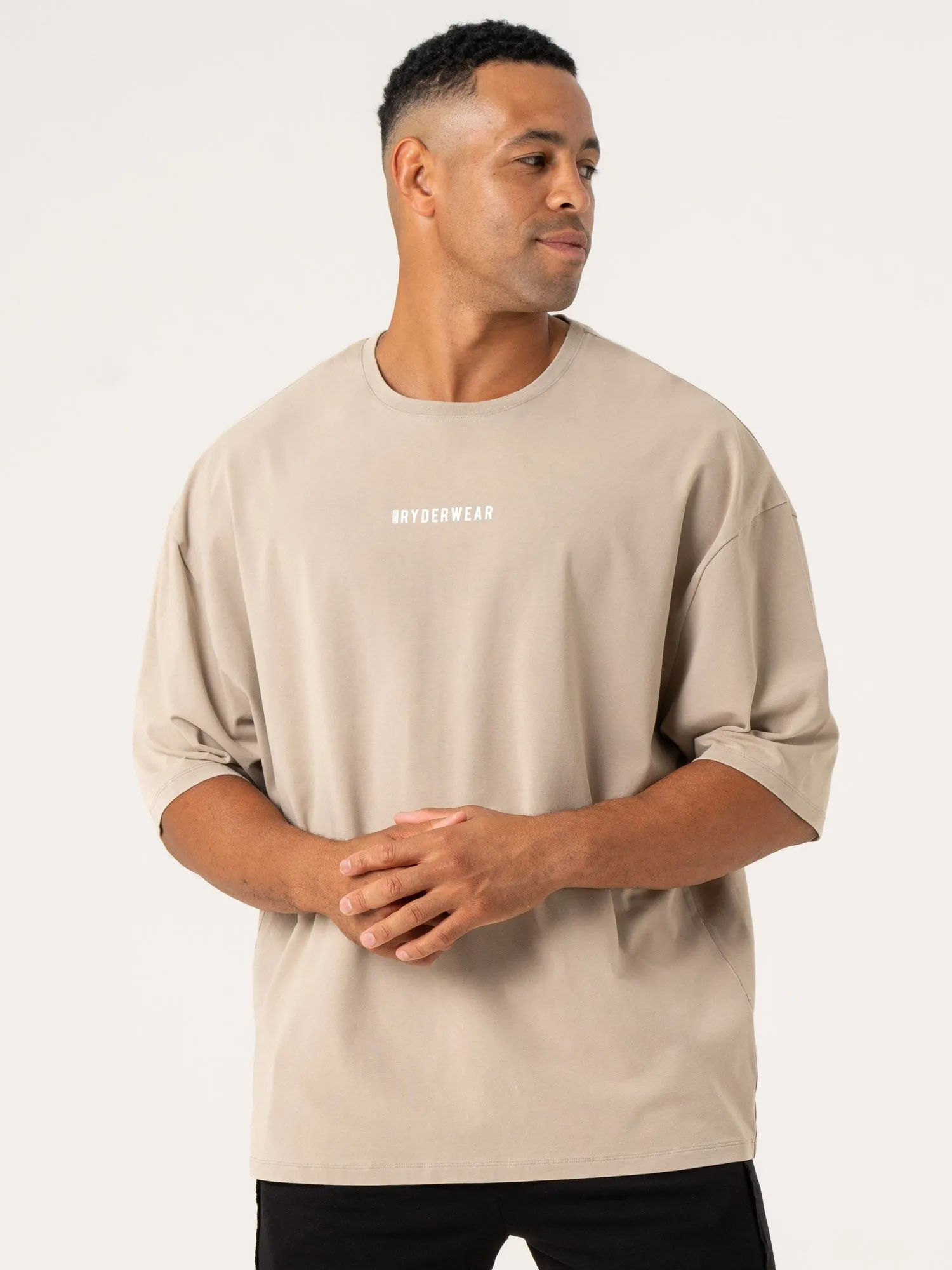 Pursuit Oversized T-Shirt - Taupe Stonewash