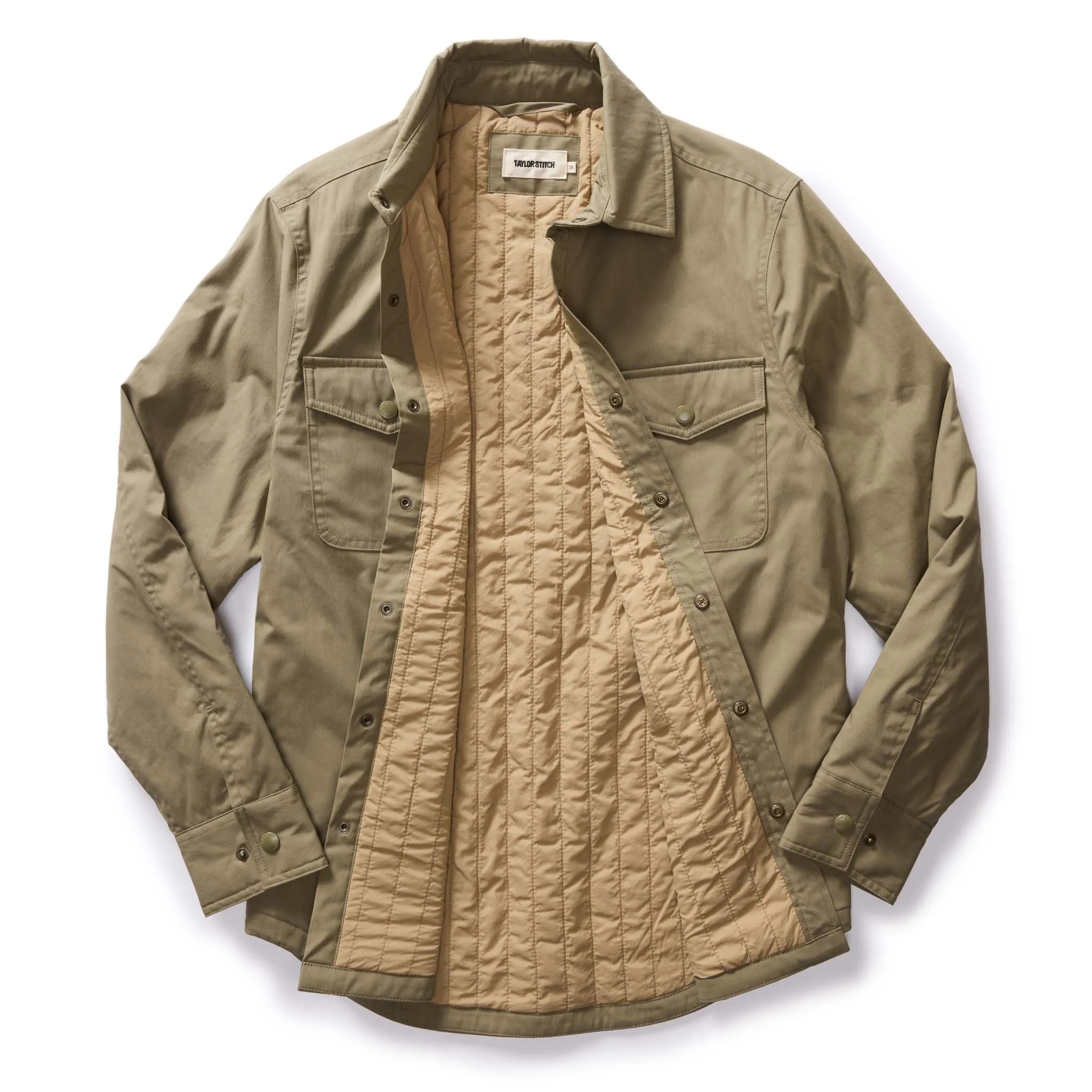 The Lined Maritime Shirt Jacket in Olive