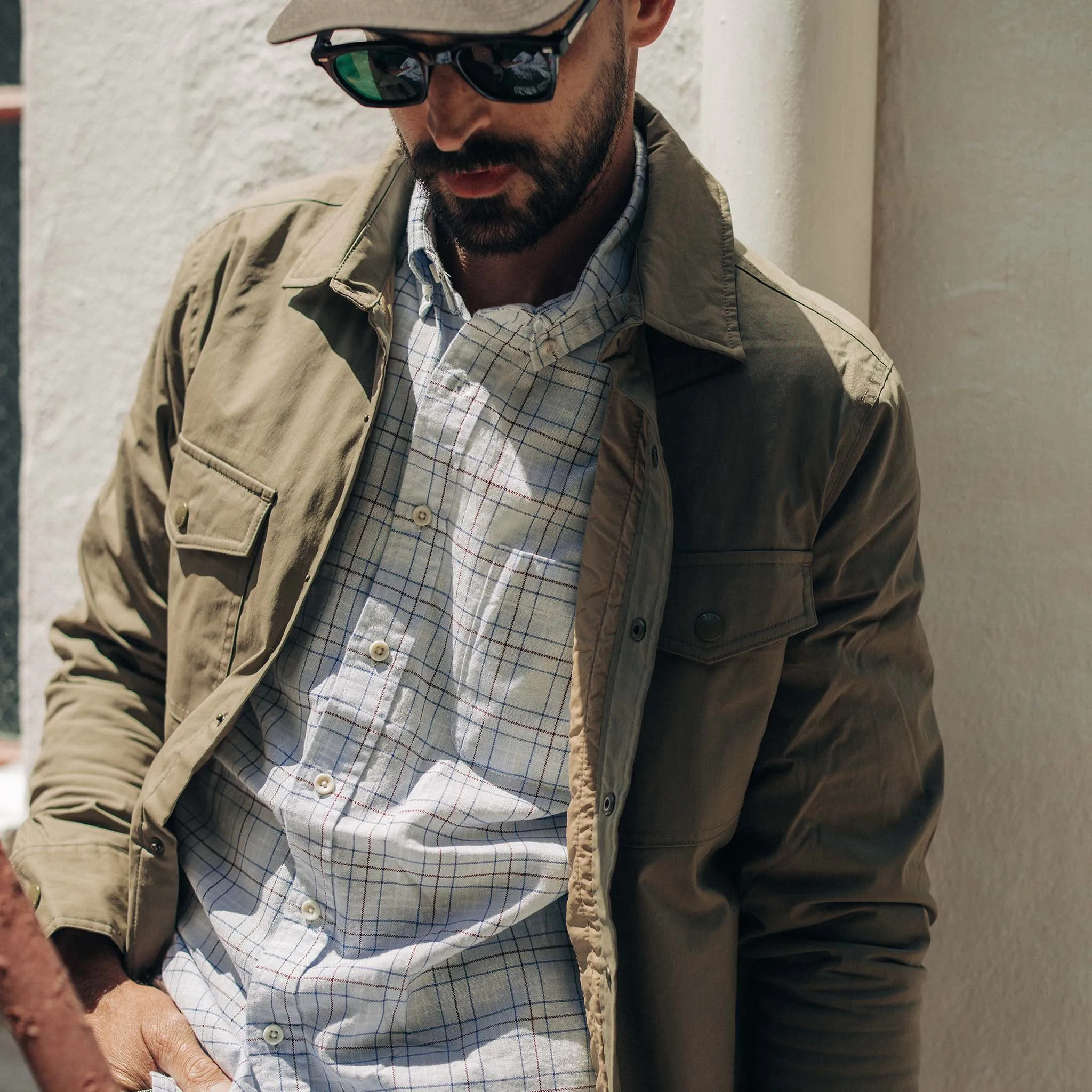 The Lined Maritime Shirt Jacket in Olive