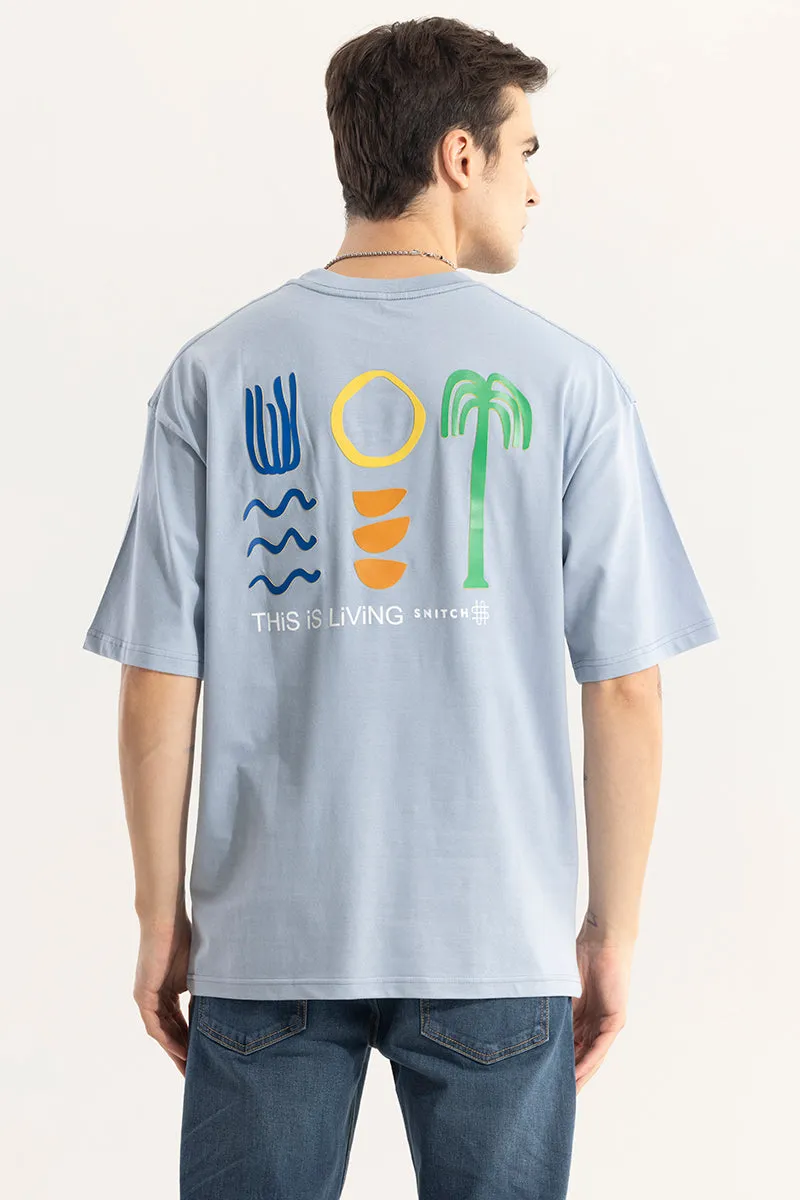 This Is Living Blue Oversized T-Shirt