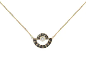 Twist Reflection Black & White Diamond Necklace