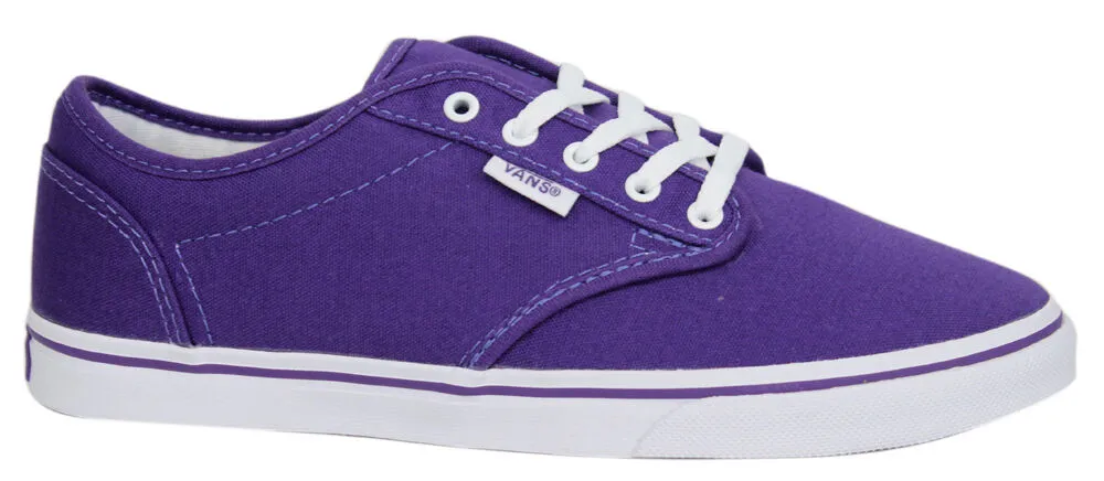 Vans Atwood Low Canvas Lace Up Purple Womens Trainers Plimsolls NJO5SY B119B