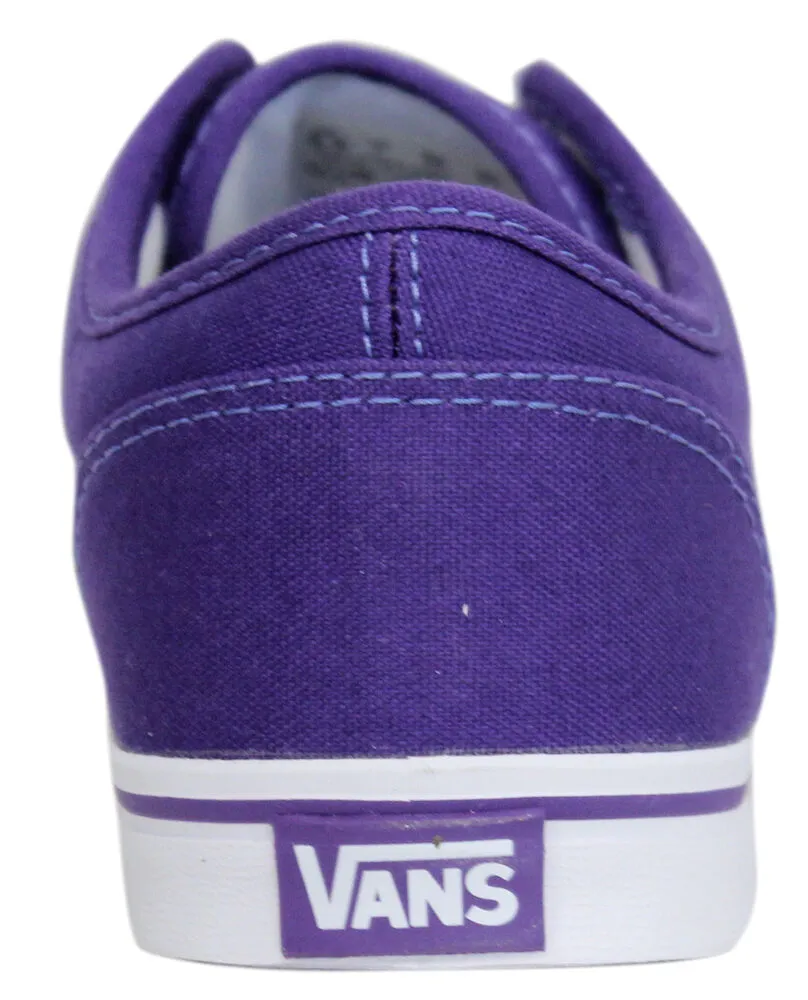 Vans Atwood Low Canvas Lace Up Purple Womens Trainers Plimsolls NJO5SY B119B