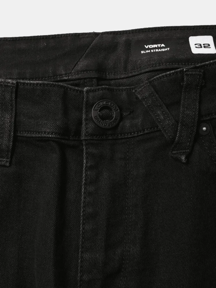 Volcom Vorta Slim Fit Jeans - Black Out