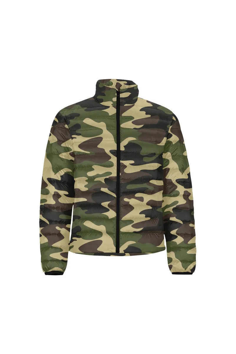 Woodland Camouflage Men's Stand Collar Padded Jacket