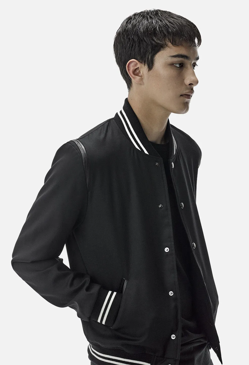 Wool Stadium Jacket / Black